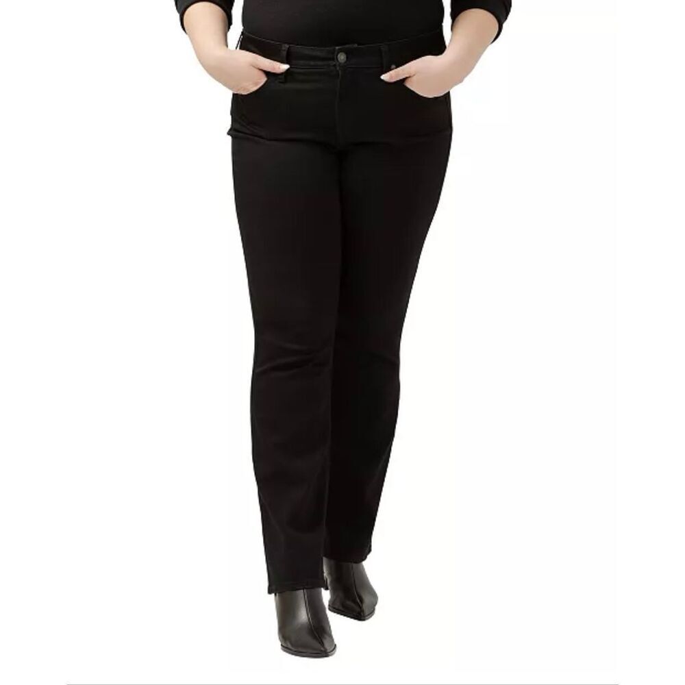 Silver Jeans Co. Suki Mid Rise Curvy Fit Bootcut Jeans Black 22W